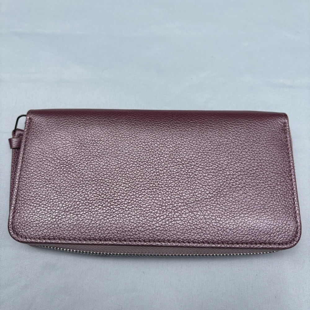 ❌SOLD❌ Louis Vuitton Lock Me Wallet in Crystal Rose Metallic Leather Zippy - Picture 5 of 17